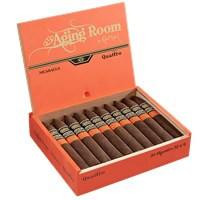Altadis Aging Room Quattro Nicaraguan Maestro Cigars 20Ct. Box, open box showcasing 20 premium cigars with elegant brown and light bands inside a stylish orange box.