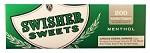 Swisher International Swisher Sweets Little Cigars Menthol King Hard Pack, box of menthol-flavored small cigars in a green and white packaging