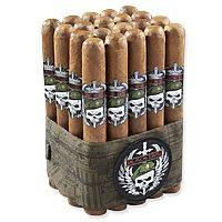 Black Ops Habano Robusto Cigar Pack of 20, neatly arranged in a cardboard box with detailed labels on each cigar showcasing the brand and flavor.