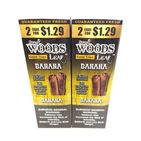 Good Times Sweet Woods Banana Cigars 15 Pouches of 2