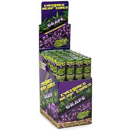 Cyclone Pre-Rolled Hemp Cones Grape 24 Packs of 2