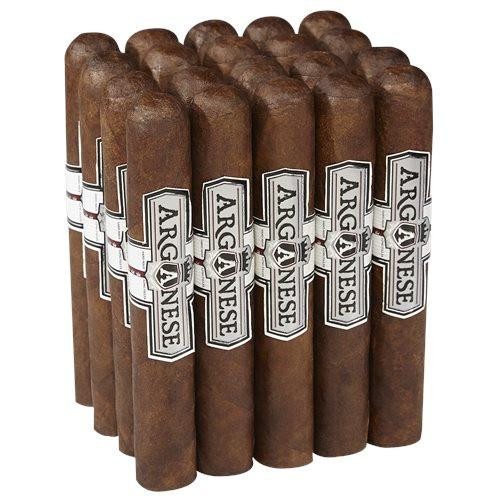 Arganese Habano Robusto Cigars 30Ct. Packs, box of 30 premium cigars with dark brown wrappers and white labels displaying the Arganese logo.