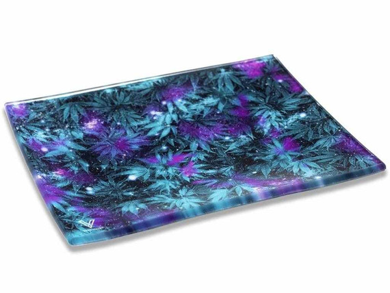 V Syndicate Glass Rolling Tray Small Cosmic Chronic