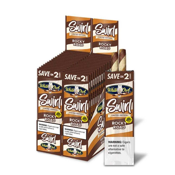 White Owl Cigarillos Swirl Rocky Road 30 Pouches of 2