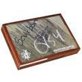 Diesel Whiskey Row Robusto Cigar Sampler 10Ct, wooden box with 10 cigars inside, display of cigar labels on the packaging