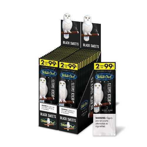White Owl Cigarillos Black Sweet 30 Pouches of 2