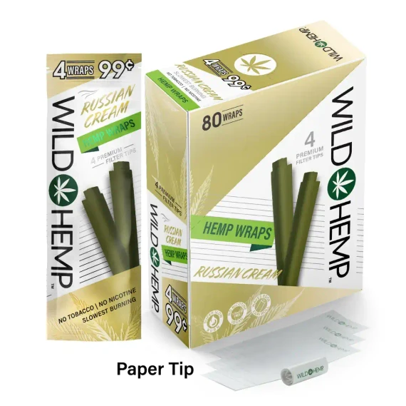 Wild Hemp Wraps Russian Cream 20/4 Ct