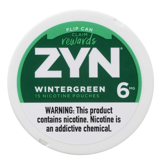 Zyn Nicotine Pouches Wintergreen 6 Mg 15/5 Tins