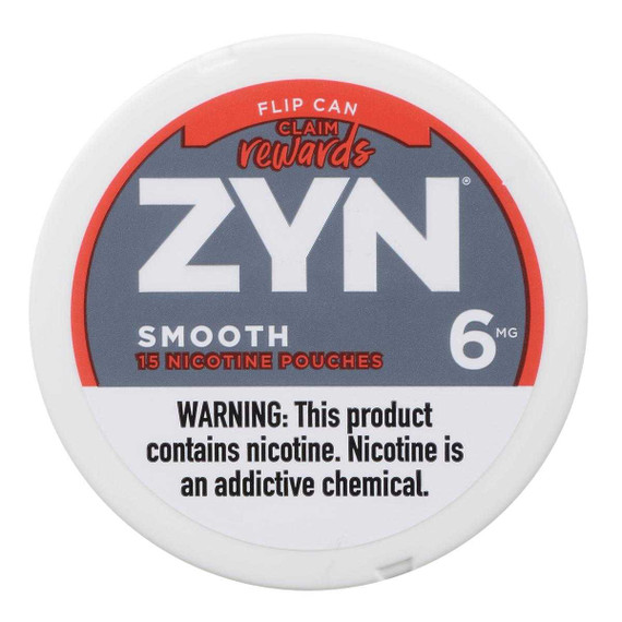 Zyn Nicotine Pouches Smooth 6 Mg 15/5 Tins