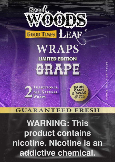 Good Times Sweet Woods Grape Wraps 30 Packs of 2
