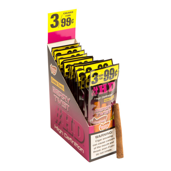Good Times HD Cigarillos Berry Twist 15 Pouches of 3