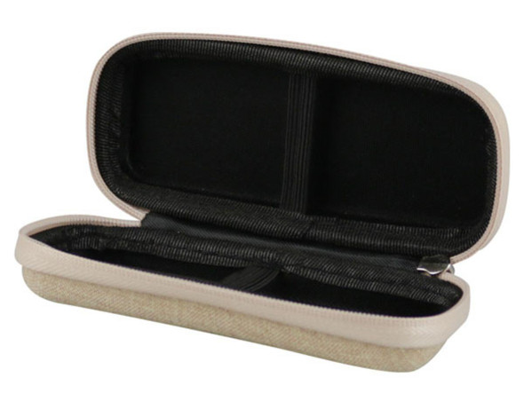 RAW Cone Wallet 5x2, open beige and black storage case for cones with zippered closure and interior compartments.