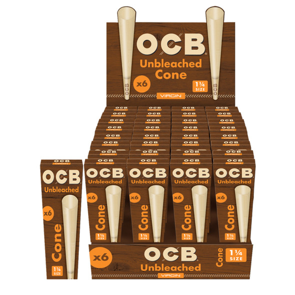 OCB Unbleached Cones Display