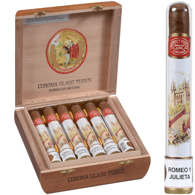 Romeo Y Julieta Vintage Corona Glass Tube 12 Ct. Box 5.50X44