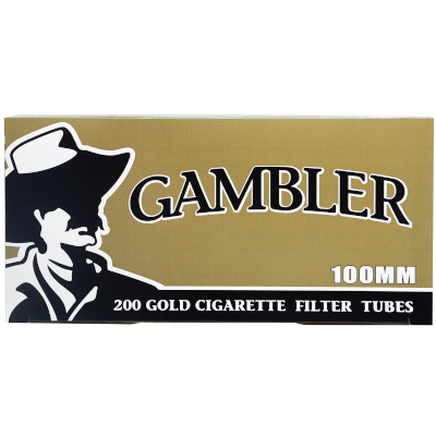Gambler Cigarette Filter Tubes 100mm Gold 5-200 Ct. Boxes