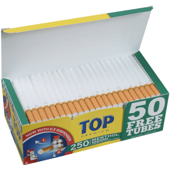 Top  Cigarette Filter Tubes Menthol Bonus  250 Ct. Box