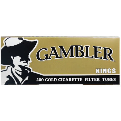 Gambler Cigarette Filter Tubes King Size Gold 5/200 Ct. Boxes