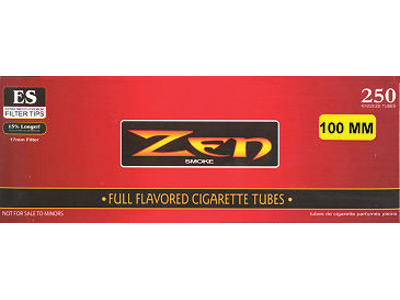 Zen Cigarette Filter Tubes 100mm Full Flavor 250 Ct. Box