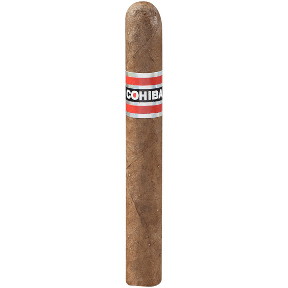 Cohiba Cigars Pequenos 5/6 Tins 4.13X34, single cigar with a brown wrapper and black, red, white label.