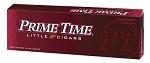 Prime Time Little Cigars Cherry, packaging of cherry flavored small cigars in maroon and white box