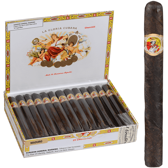 La Gloria Cubana Cigars Churchill Maduro 25 Ct. Box 7.00X50