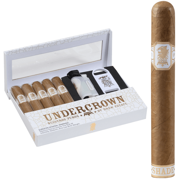 Undercrown Cigars Ct Shade Gran Toro Gift Set 5 Ct. Box W/cutter And Lighter