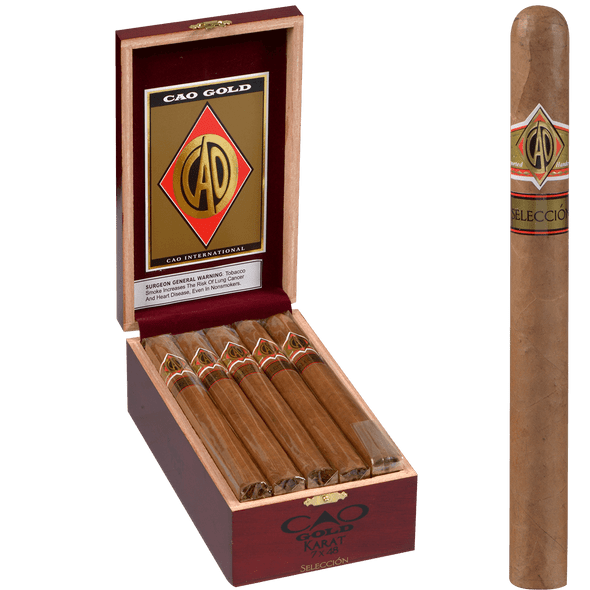 CAO Cigars Gold Seleccion Karat 15 Ct. Box 7.00X48