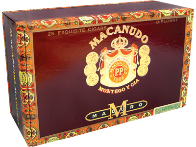 Macanudo Cigars Maduro Diplomat 25 Ct. Box 4.50X38/60/44
