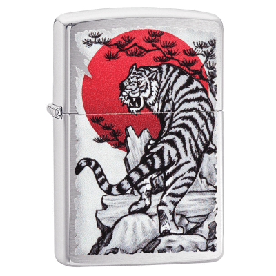 Zippo Asian Tiger Chrome Lighter