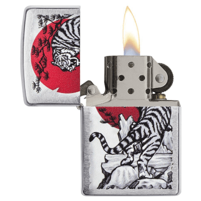 Zippo Asian Tiger Chrome Lighter
