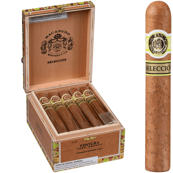 Macanudo Cigars Cafe Seleccion Ventura Toro Grande 15 Ct. Box 6.00X58