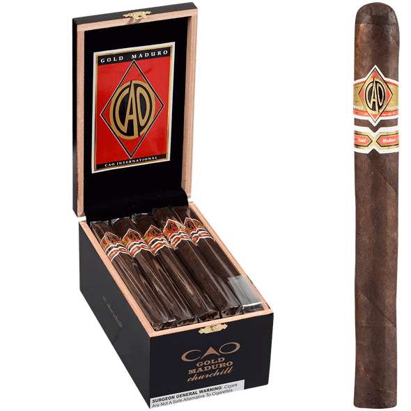 CAO Cigars Gold Label Maduro Churchill 20 Ct. Box 7.00X48