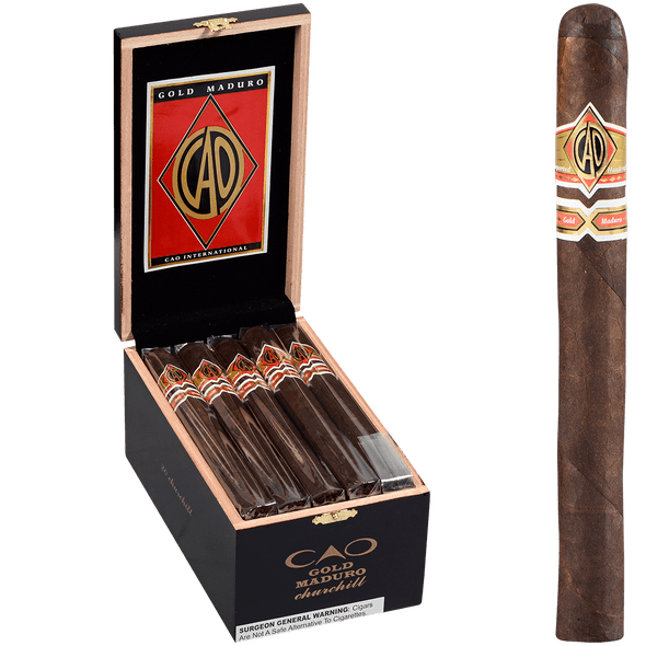 CAO Cigars Gold Label Maduro Churchill 20 Ct. Box 7.00X48