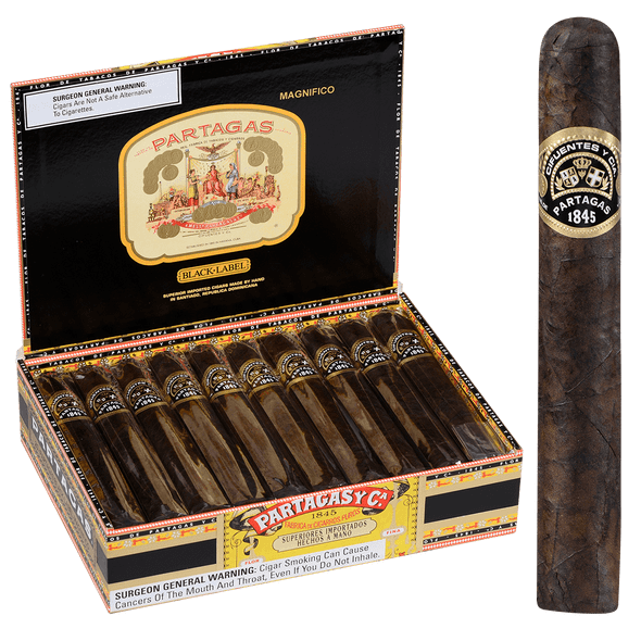 Partagas Cigars Black Label Magnifico 20 Ct. Box 6.00X54