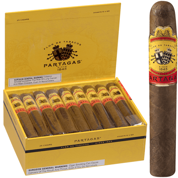Partagas Cigars Gigante 25 Ct. Box 6.00X60