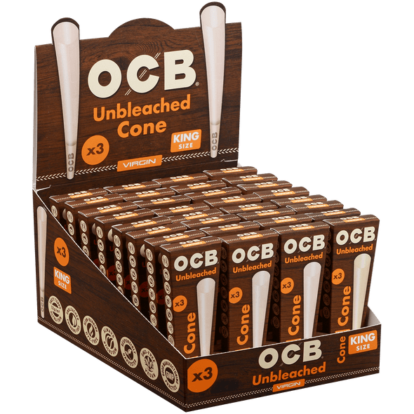 OCB Cigars Virgin King Pre-rolled Cones 32/3 Ct. Display