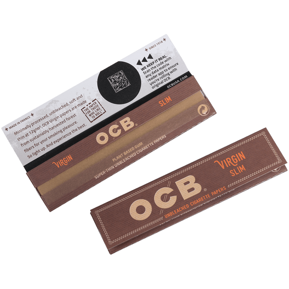 OCB Unbleached Papers Virgin King Slim 24/32 Ct.