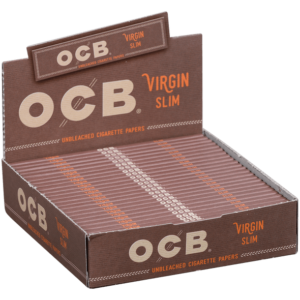 OCB Unbleached Papers Virgin King Slim 24/32 Ct.
