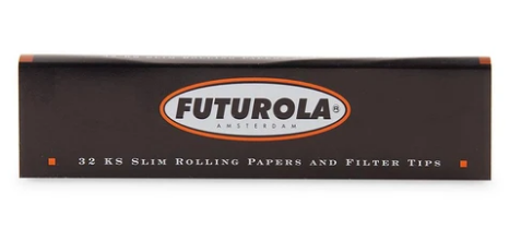 Futurola King Size Slim Rolling Papers + Tips - 26ct