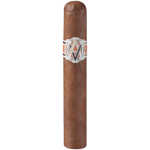 AVO Cigars XO Intermezzo Robusto 20 Ct. Box 5.50X50, a brown cigar with a decorative band featuring the AVO logo.