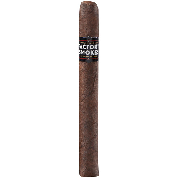 Factory Smokes Cigars Maduro Churchill 25 Ct. Bundle 7.00x50, hand-rolled dark Maduro cigar with a textured surface and a black and red band.