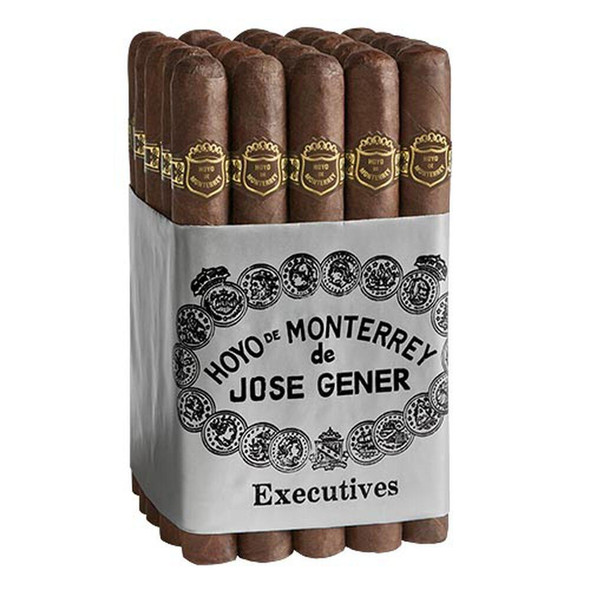 Hoyo de Monterrey Cigars Bundle- No. 450 Robusto, a pack of premium cigars with a white wrapper featuring black and gold branding, neatly arranged in a bundle.