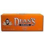 Deans Cigars Deans Large Filtered Cigars Peach, orange box with product branding and logo.