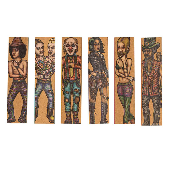 Lion Rolling Circus Unbleached Rolling Papers King Size, colorful artistic illustrations of diverse circus characters on the rolling papers packaging.