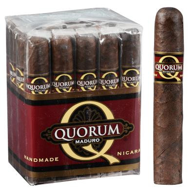 Quorum Cigars Quorum Maduro Robusto Cigars 20 Ct. Bundle, a pack of 20 handcrafted Maduro cigars with a rich, dark appearance and branded bands.