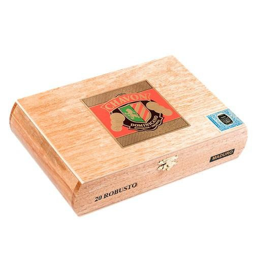 Chavon Maduro Toro Cigars 20Ct. Box, wooden cigar box with Chavon logo and gold clasp.
