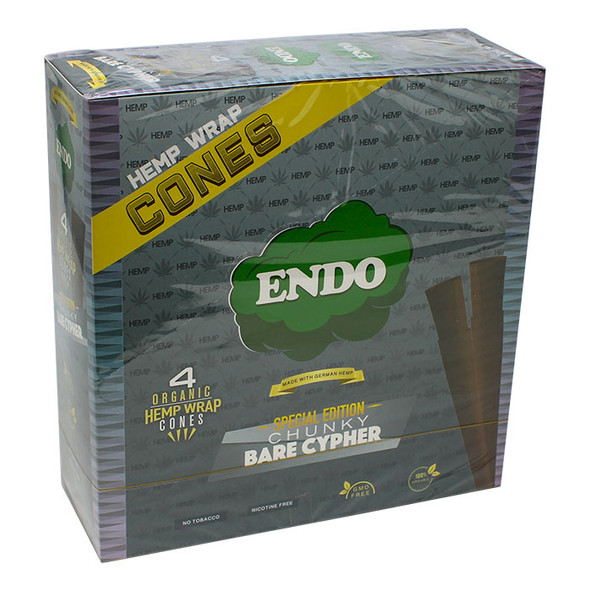 Endo Hemp Wrap Cones Chunky Bare Cypher 4pk 15pc