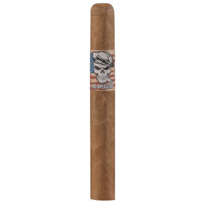 Slaughterhouse CFW The Operator Cigars 10 Ct Bundle, an image of a single cigar with a detailed band featuring a skull and the American flag design.
