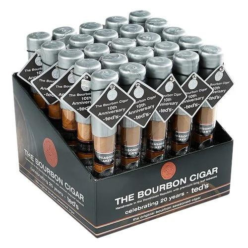 The Bourbon Cigar, display box of individually wrapped cigars honoring the 10th anniversary of The Bourbon Cigar brand.