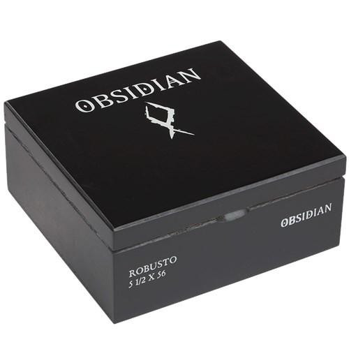 Obsidian Robusto Cigars 20Ct. Box, a black box with white text and logo for premium cigars.